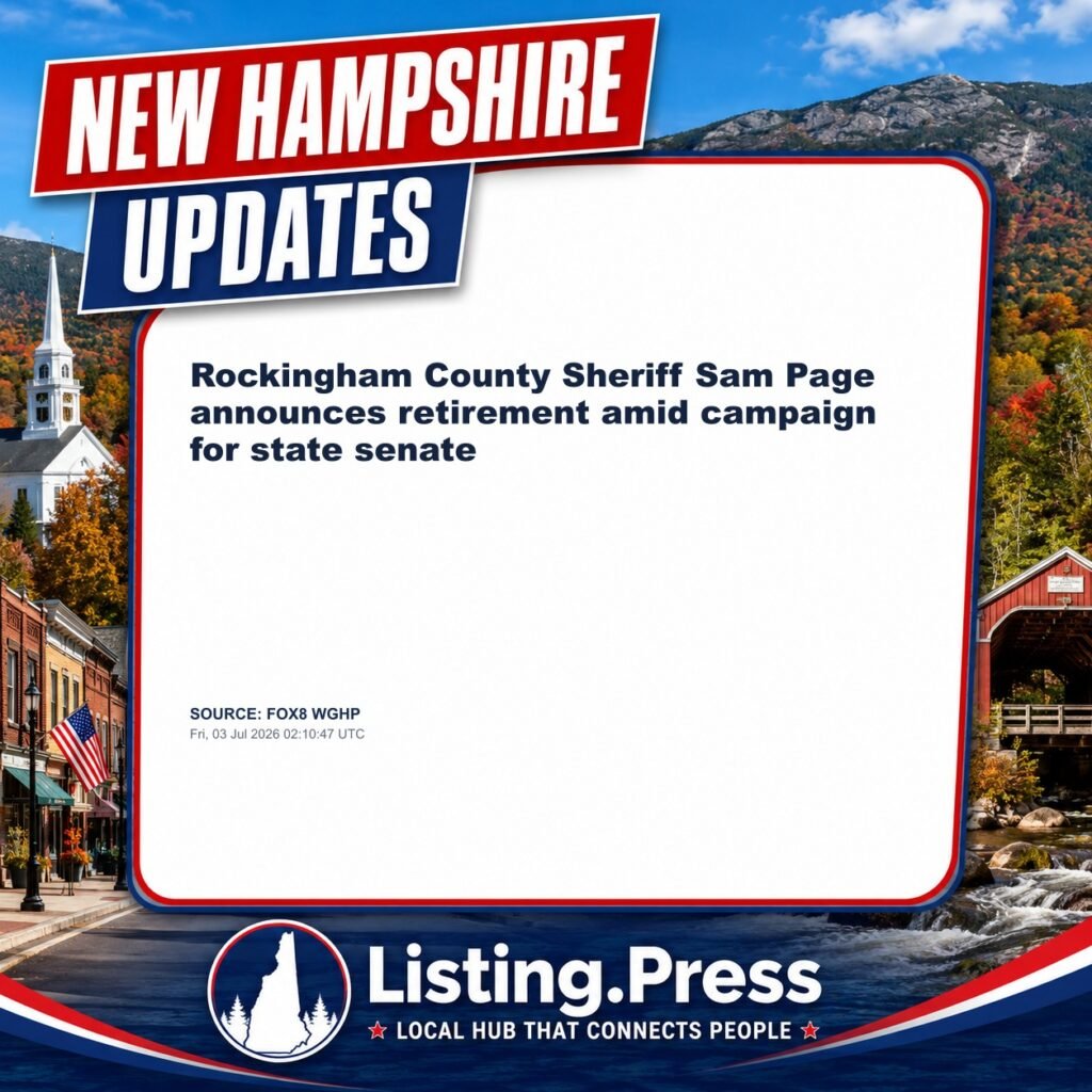 Rockingham County Sheriff Sam Page announces retirement amid campaign for state senate