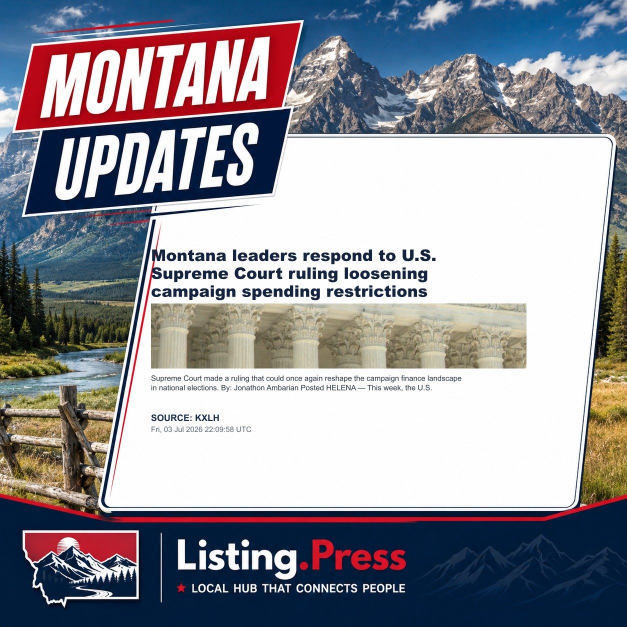 Montana leaders respond to U.S. Supreme Court ruling loosening campaign spending restrictions