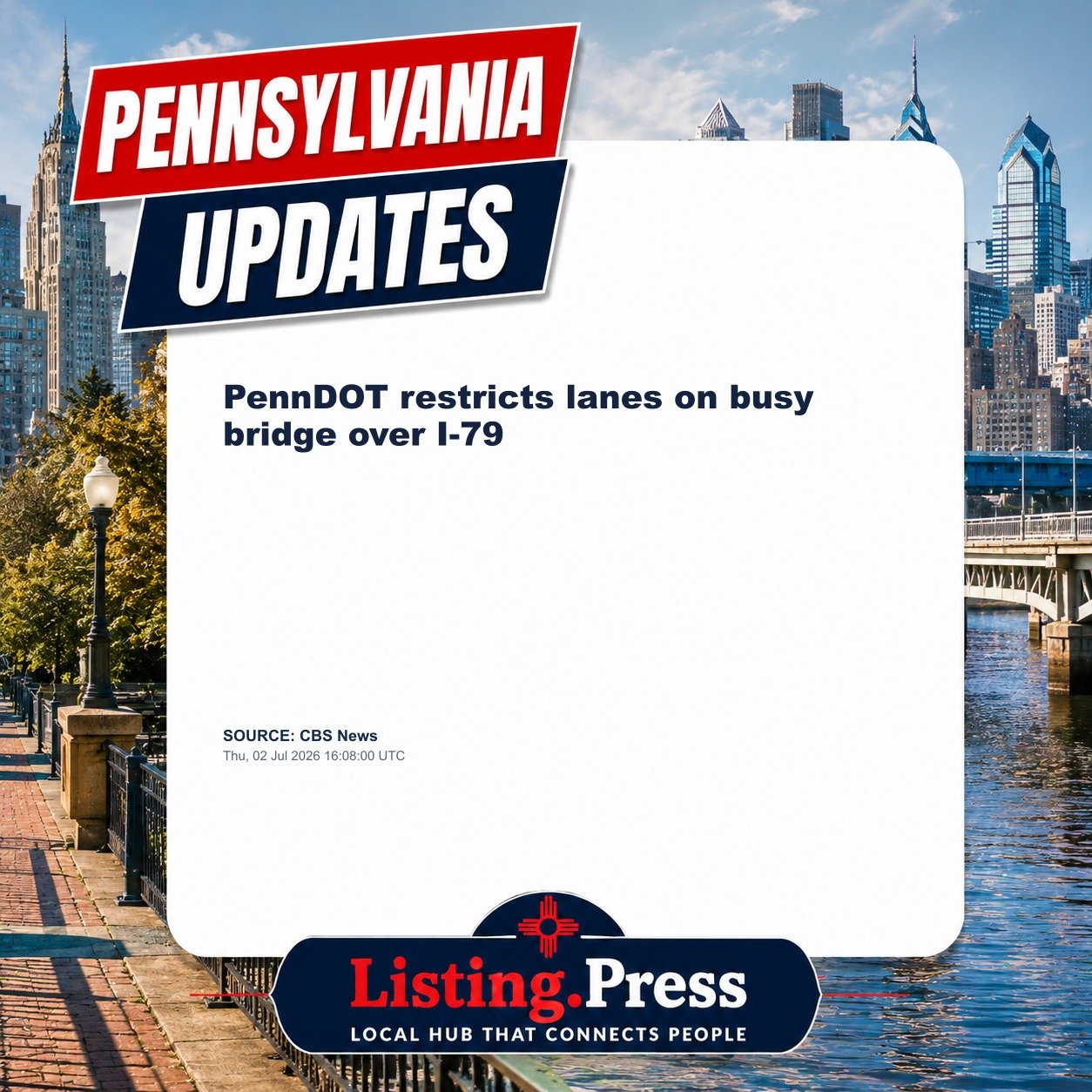 PennDOT restricts lanes on busy bridge over I-79