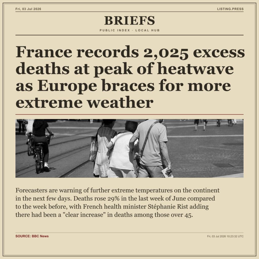 France records 2,025 excess deaths at peak of heatwave as Europe braces for more extreme weather