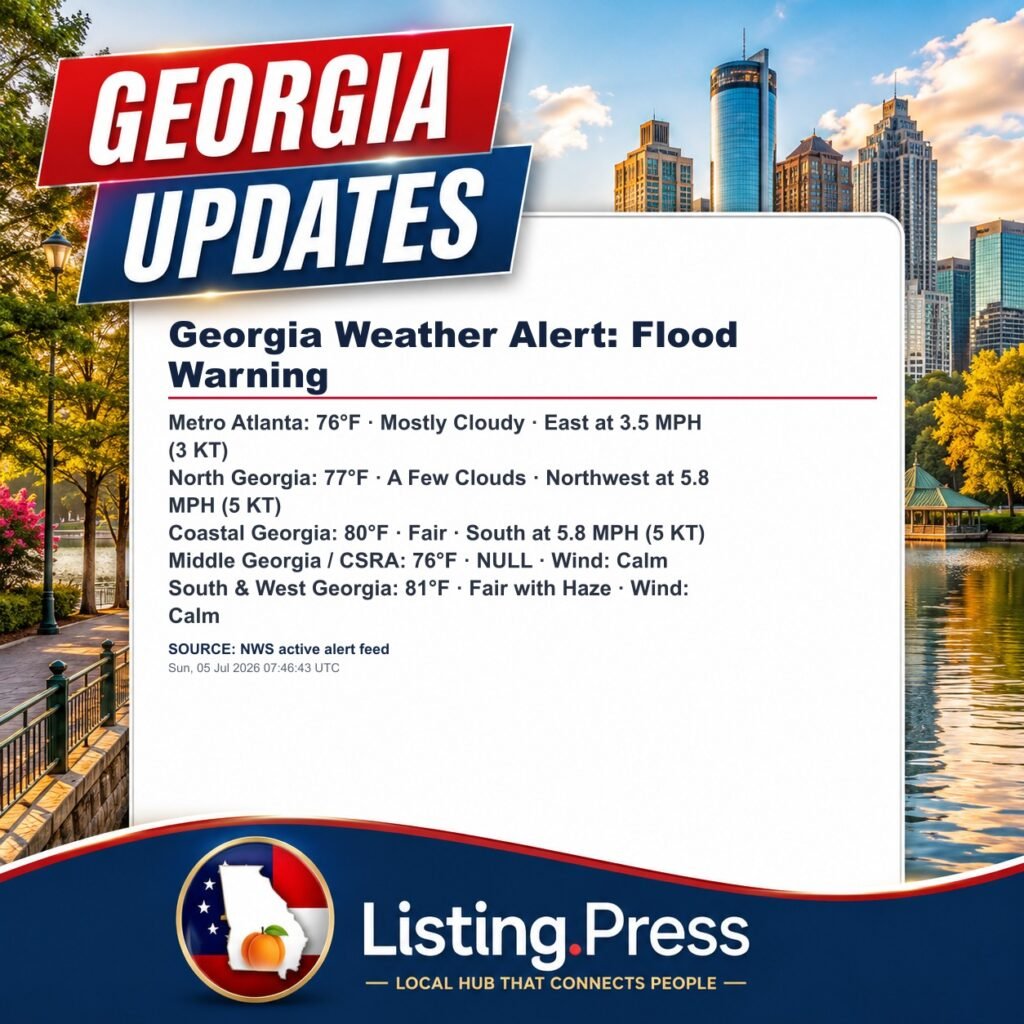 Georgia Weather Alert: Flood Warning