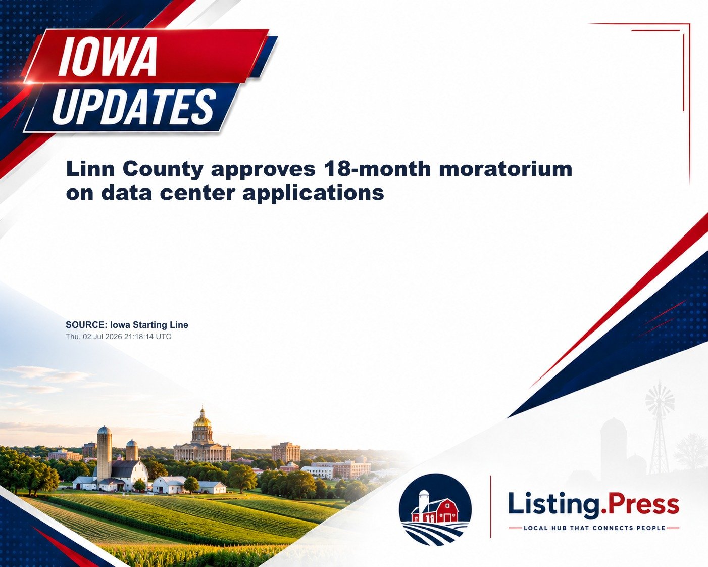 Linn County approves 18-month moratorium on data center applications