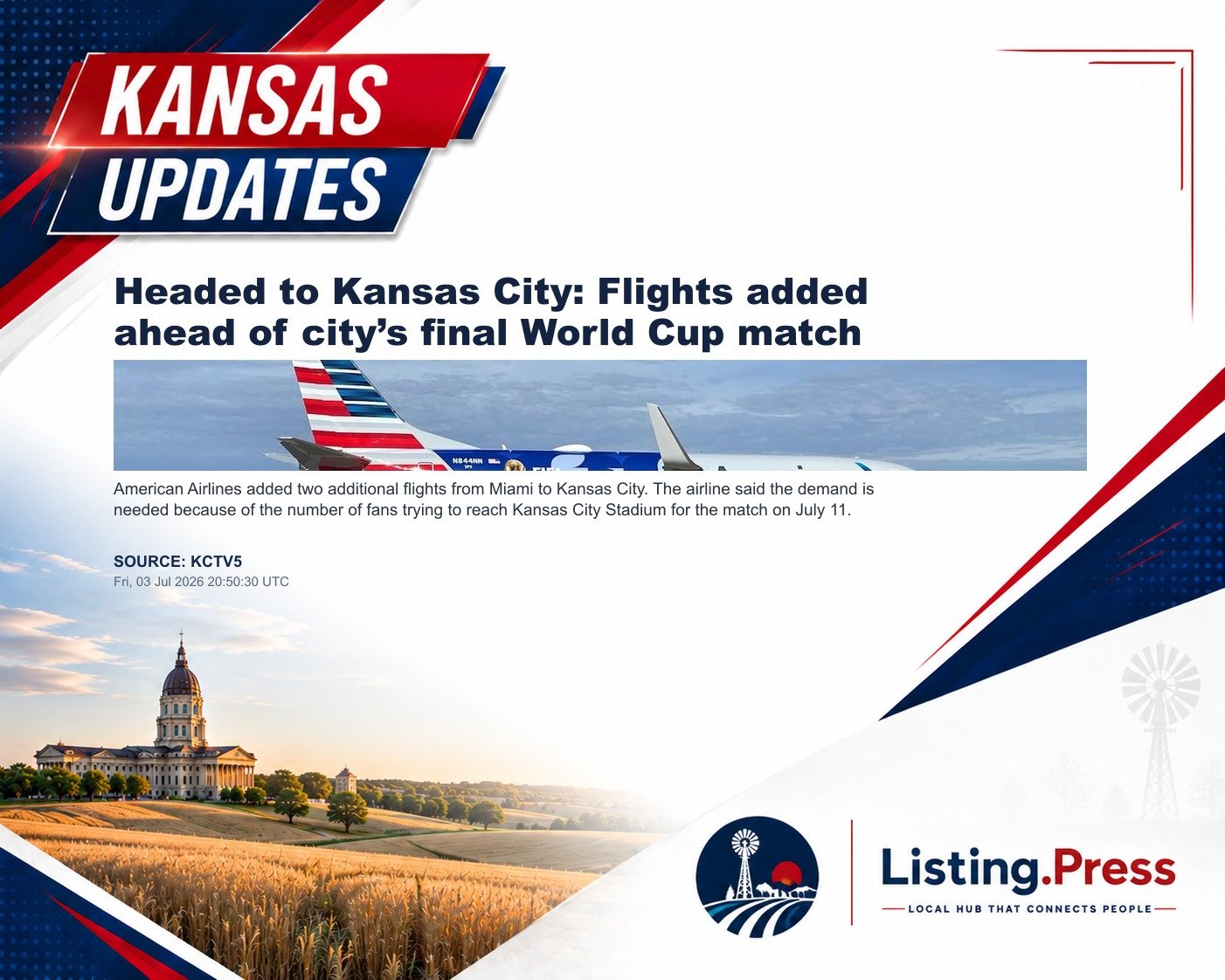 Headed to Kansas City: Flights added ahead of city’s final World Cup match