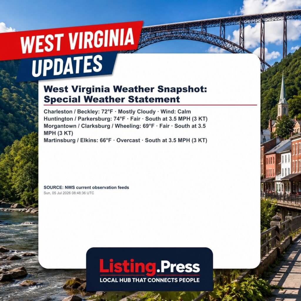 West Virginia Weather Snapshot: Special Weather Statement