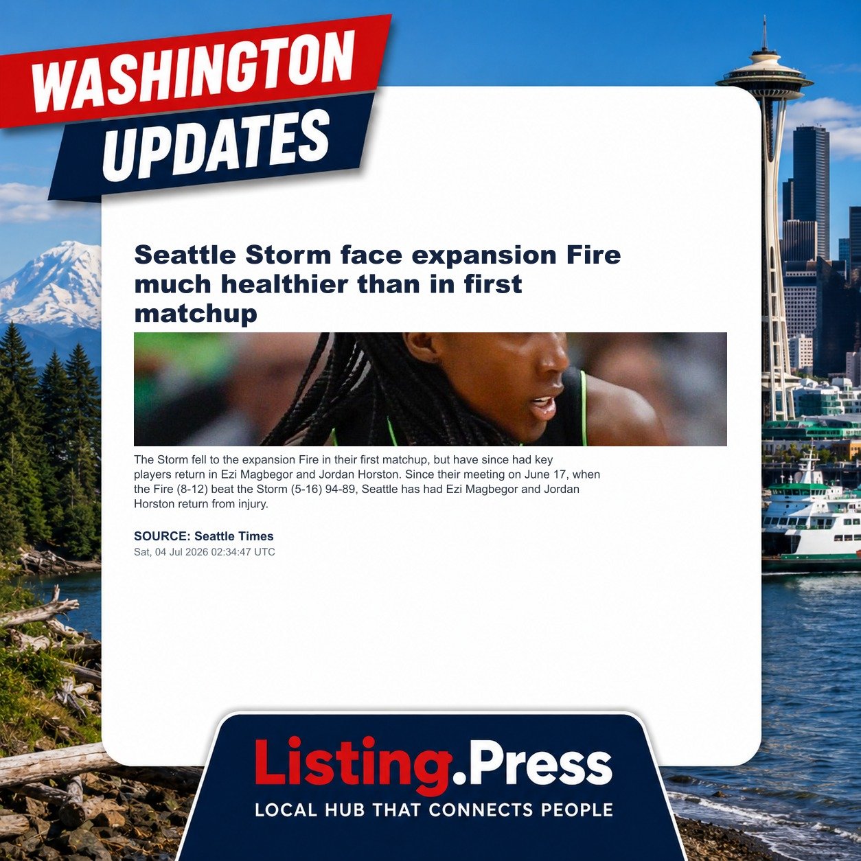 Seattle Storm face expansion Fire much healthier than in first matchup