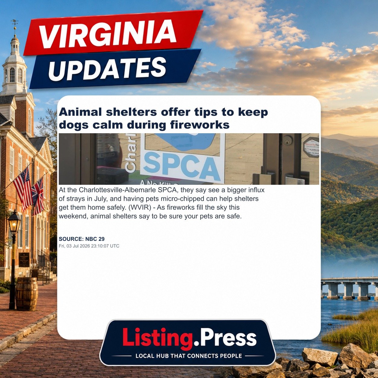 Animal shelters offer tips to keep dogs calm during fireworks