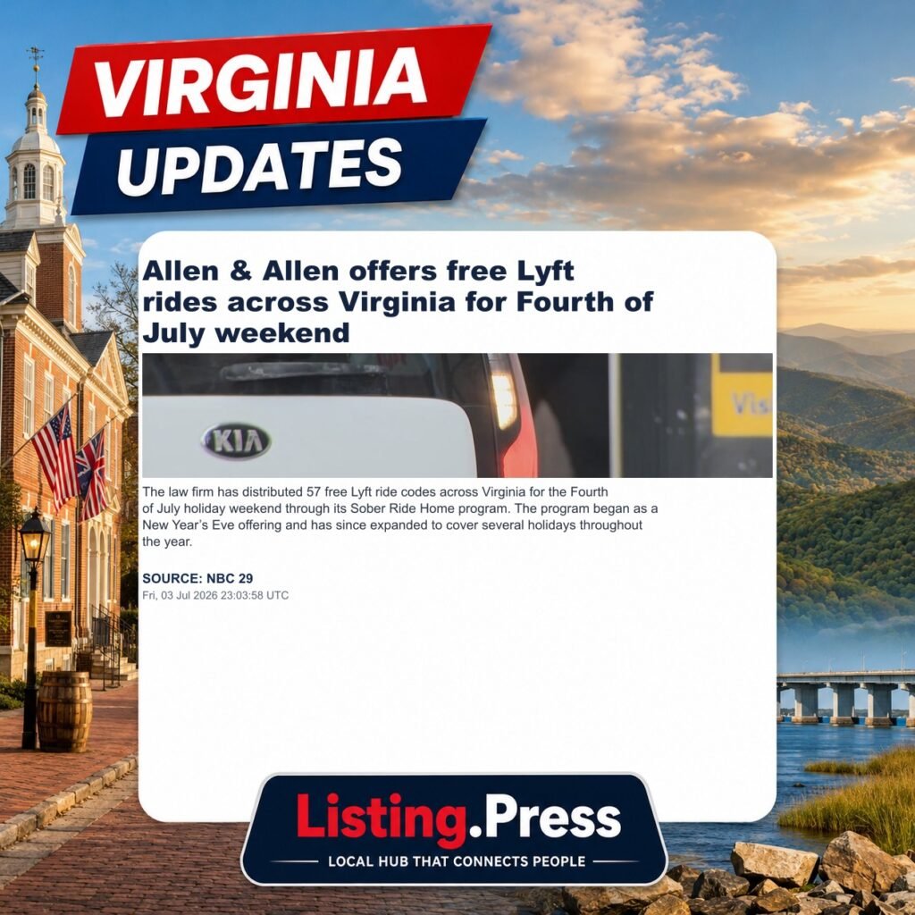 Allen & Allen offers free Lyft rides across Virginia for Fourth of July weekend