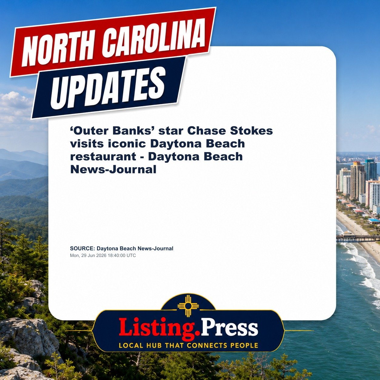‘Outer Banks’ star Chase Stokes visits iconic Daytona Beach restaurant - Daytona Beach News-Journal