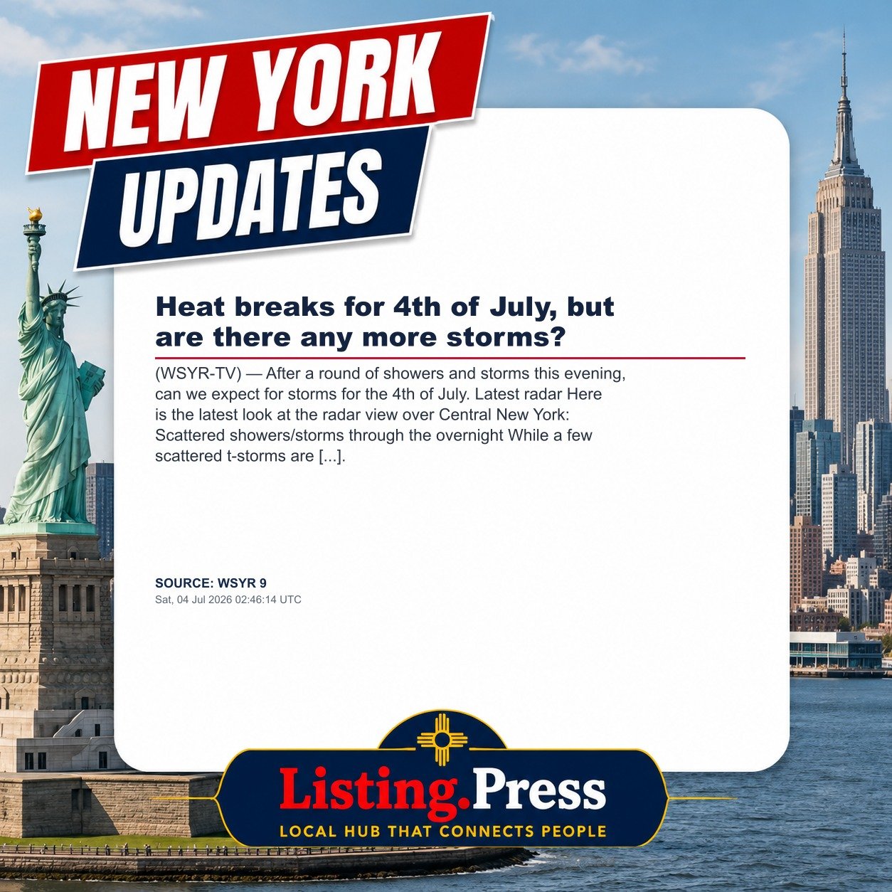 Heat breaks for 4th of July, but are there any more storms?