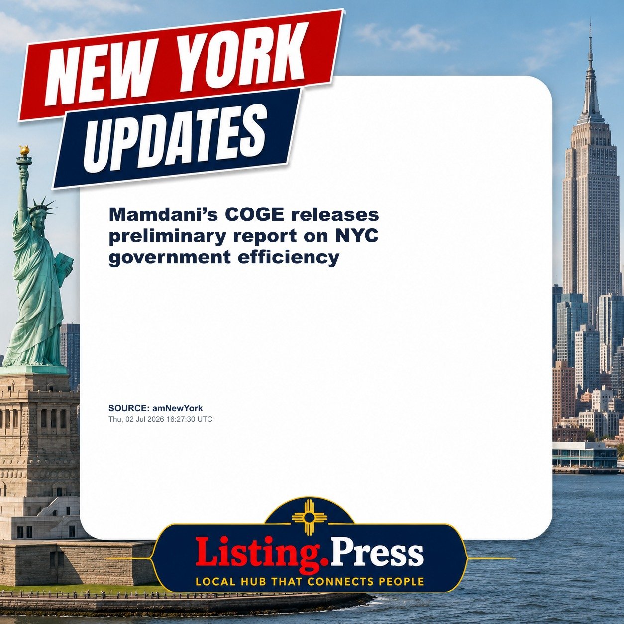 Mamdani’s COGE releases preliminary report on NYC government efficiency