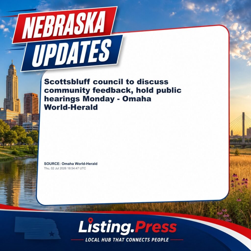 Scottsbluff council to discuss community feedback, hold public hearings Monday – Omaha World-Herald