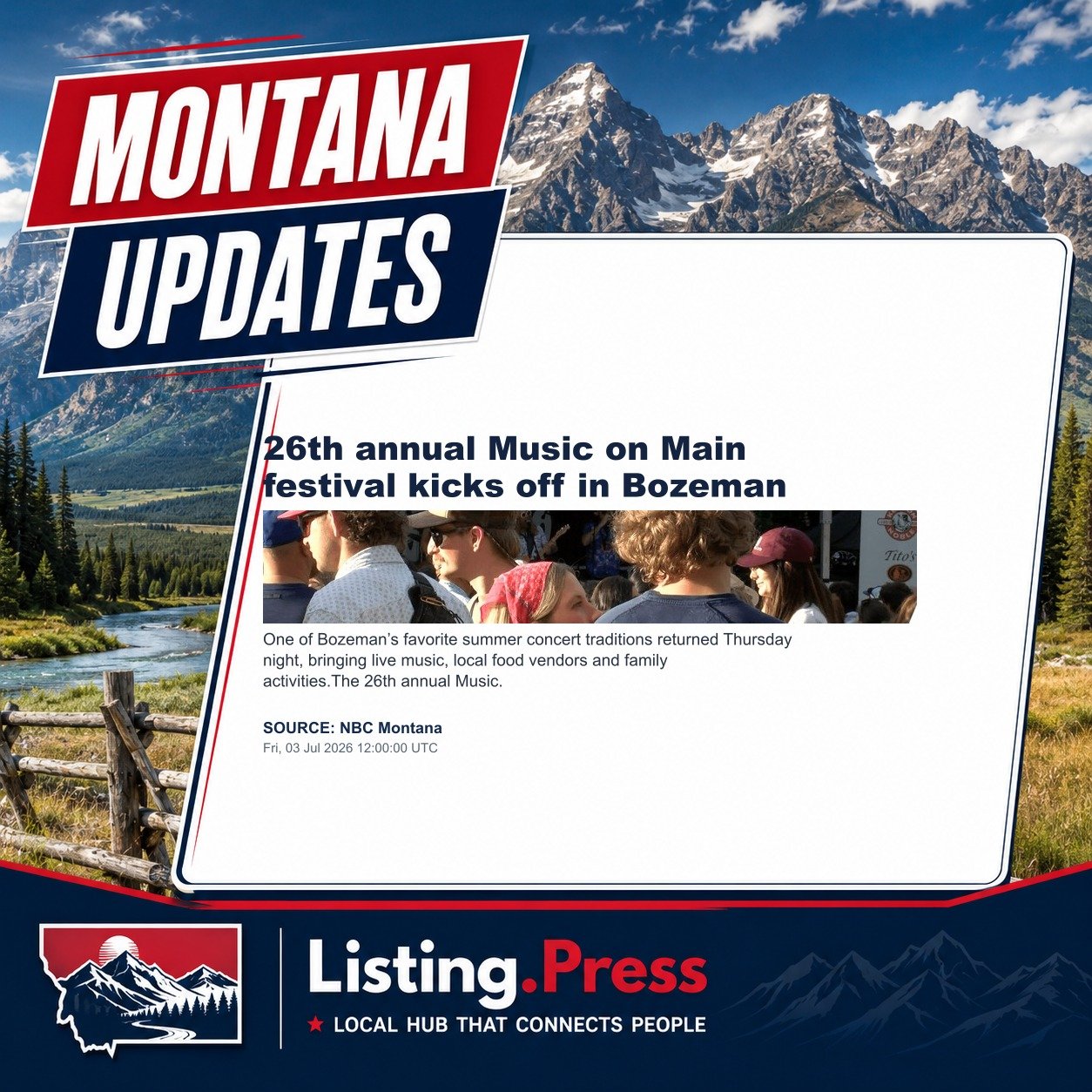 26th annual Music on Main festival kicks off in Bozeman