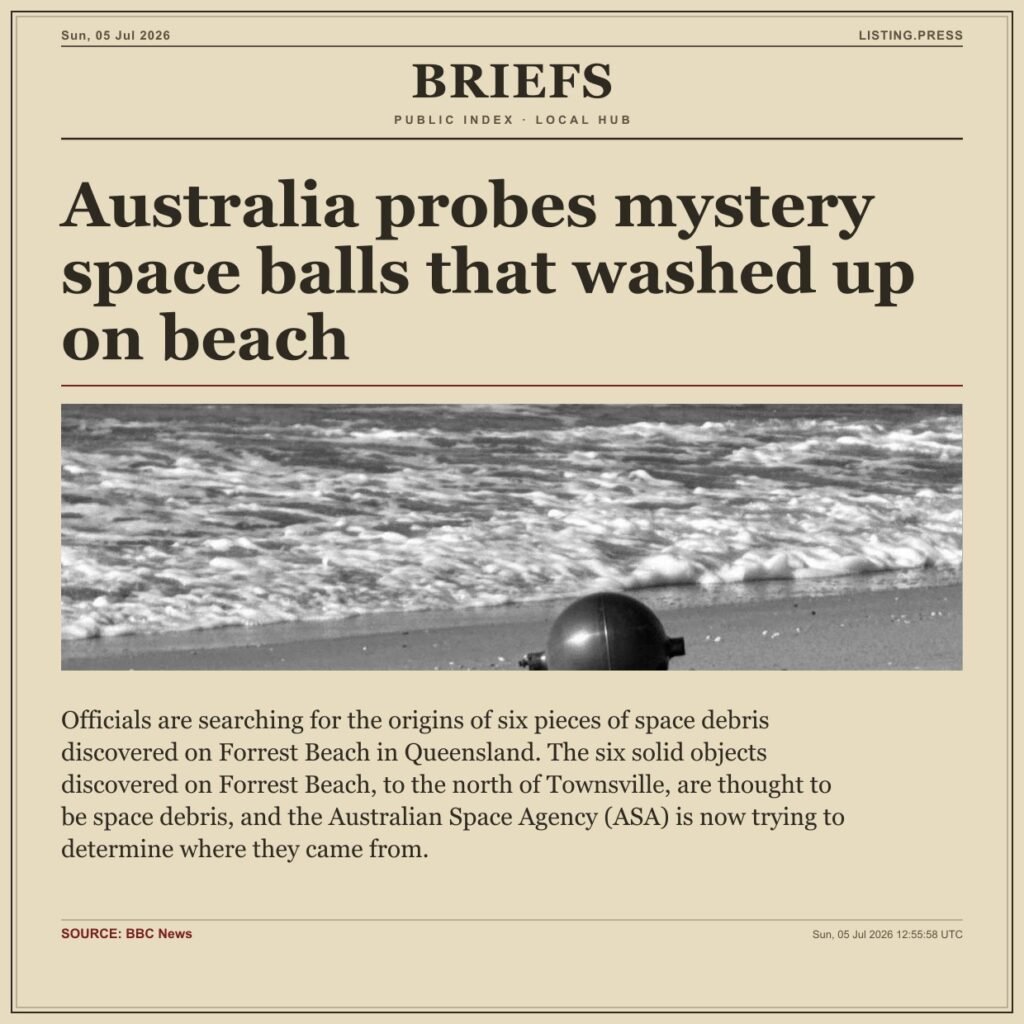 Australia probes mystery space balls that washed up on beach