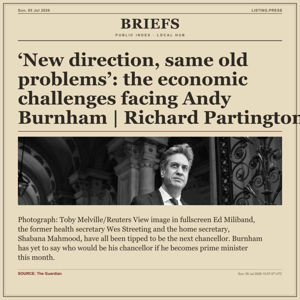 ‘New direction, same old problems’: the economic challenges facing Andy Burnham | Richard Partington