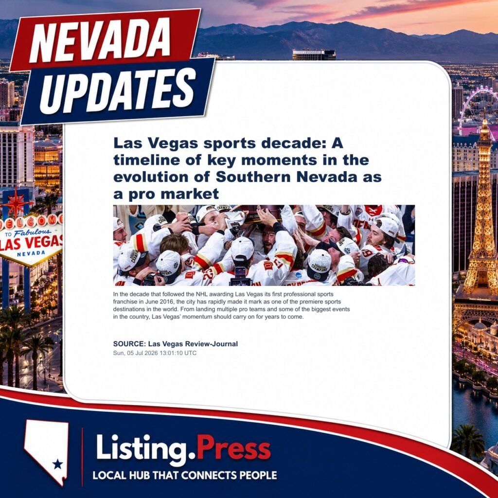 Las Vegas sports decade: A timeline of key moments in the evolution of Southern Nevada as a pro market
