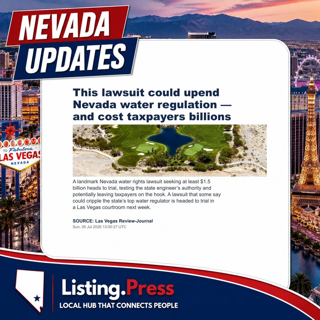 This lawsuit could upend Nevada water regulation — and cost taxpayers billions