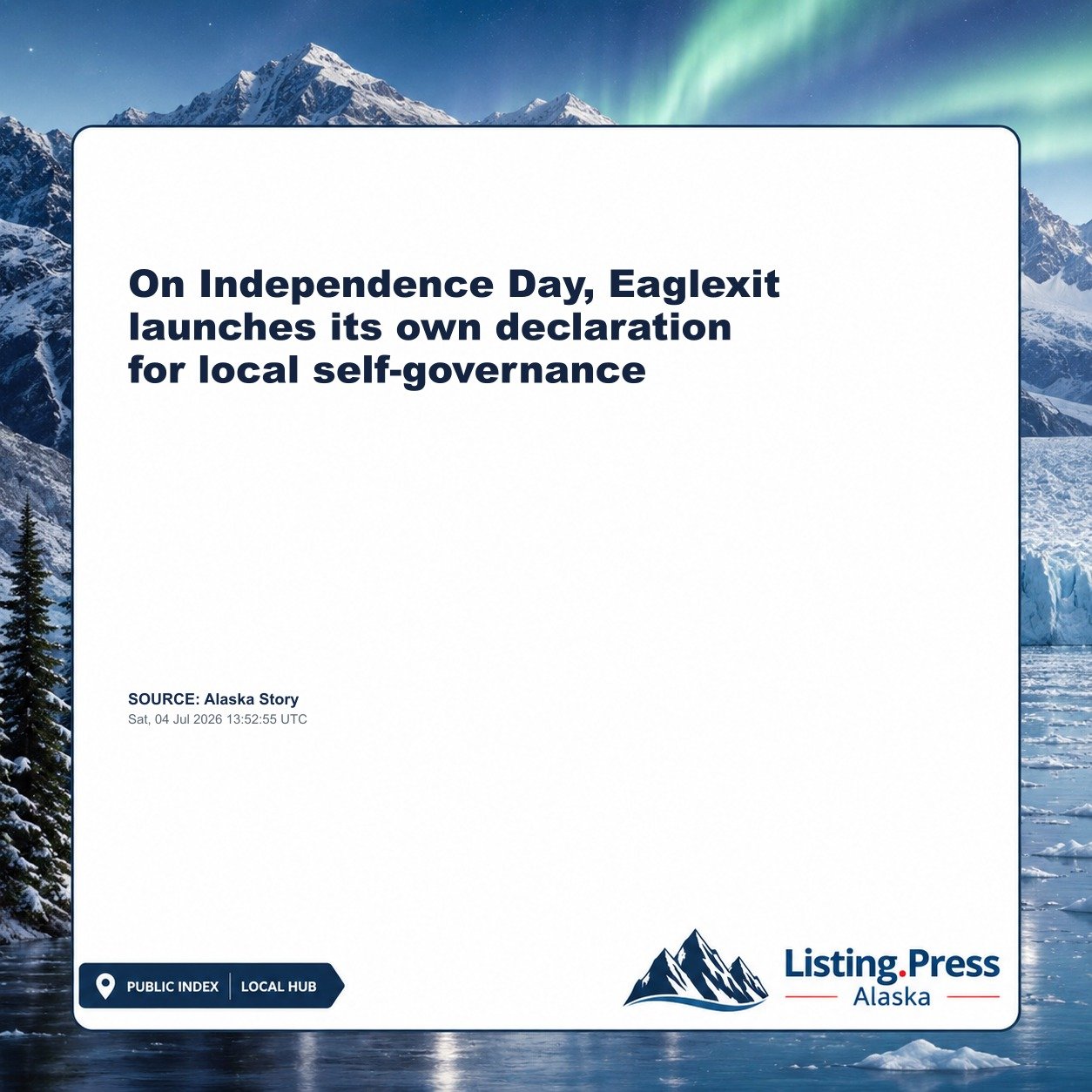 On Independence Day, Eaglexit launches its own declaration for local self-governance