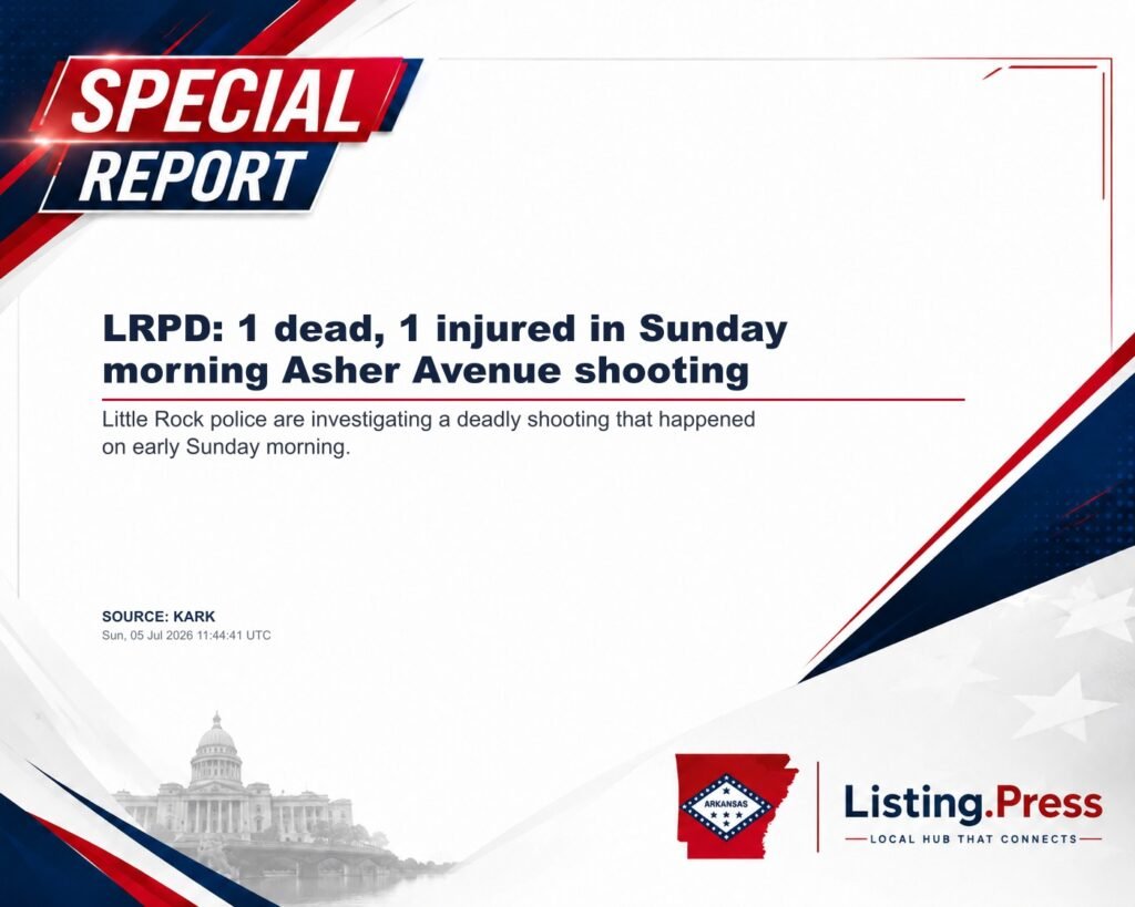 LRPD: 1 dead, 1 injured in Sunday morning Asher Avenue shooting