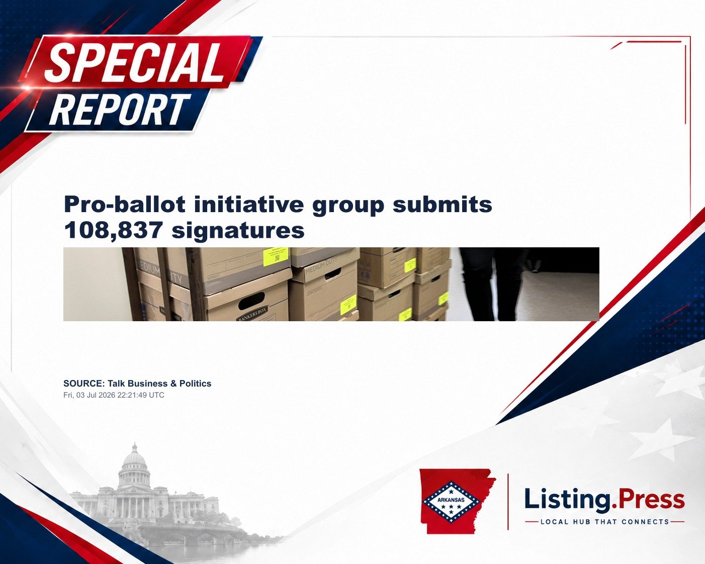 Pro-ballot initiative group submits 108,837 signatures
