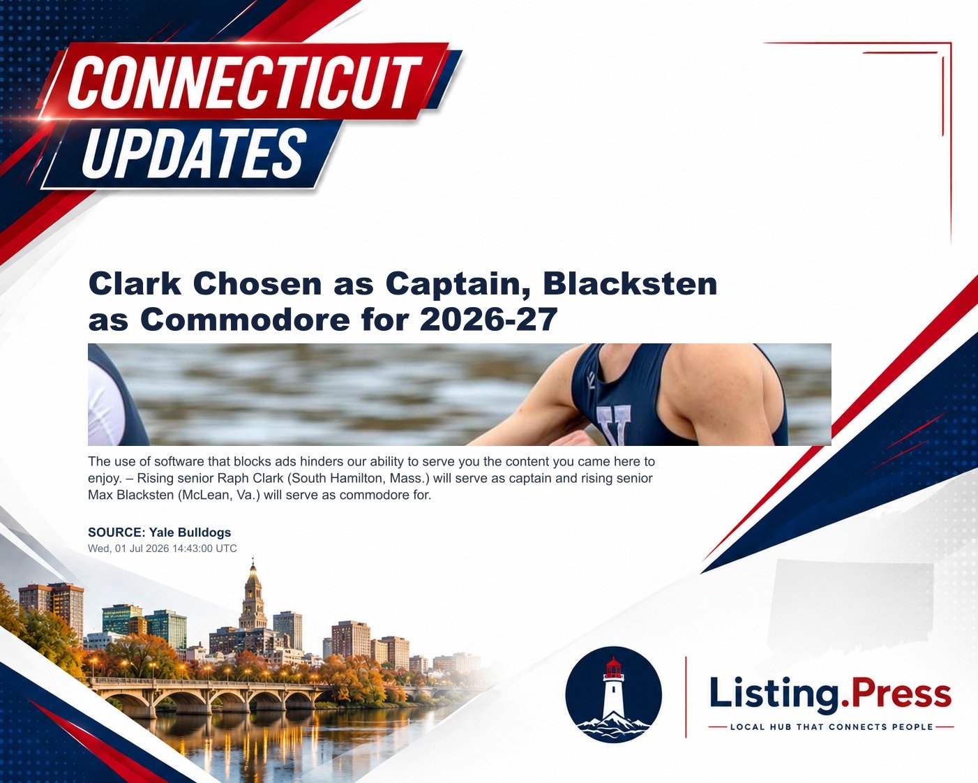 Clark Chosen as Captain, Blacksten as Commodore for 2026-27