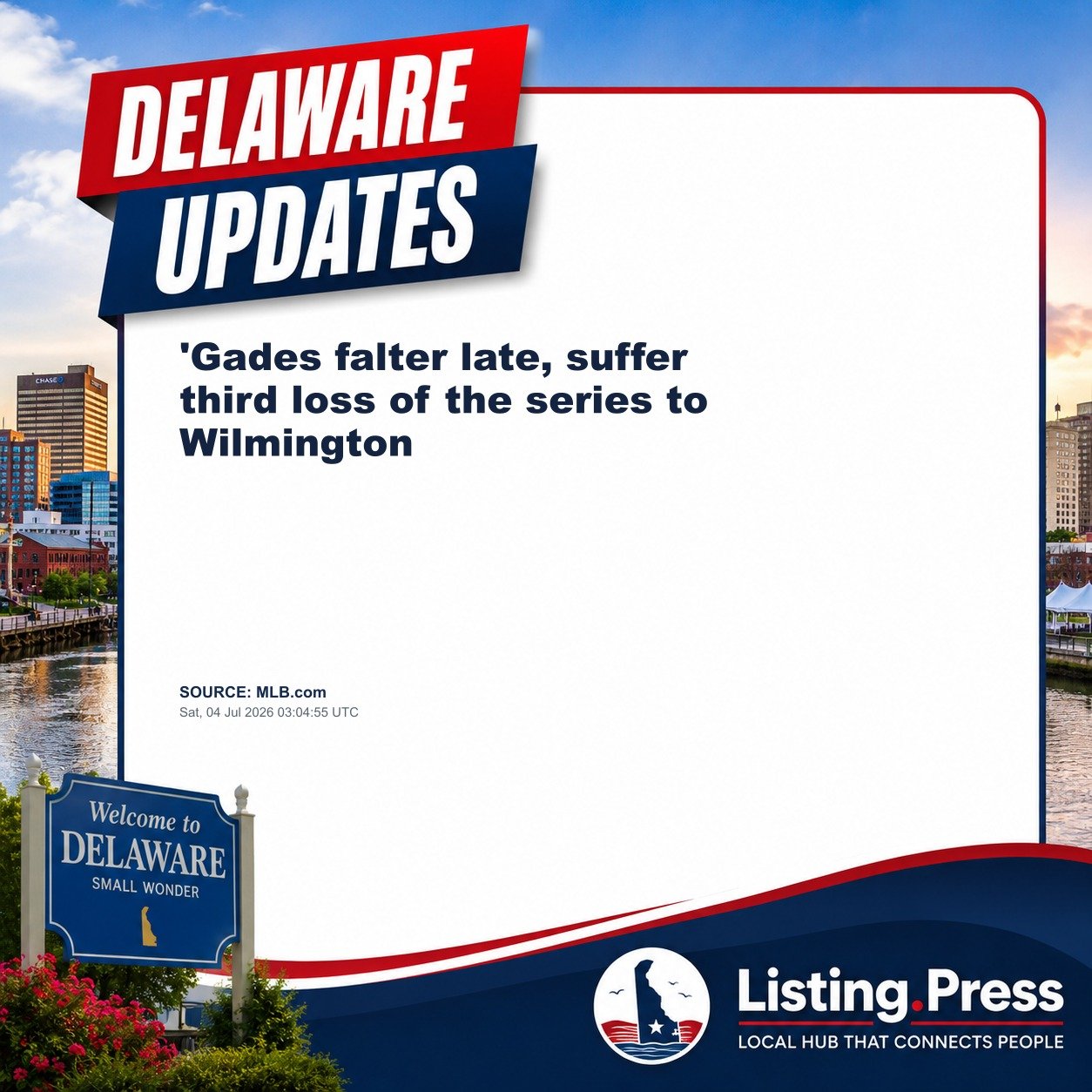 'Gades falter late, suffer third loss of the series to Wilmington