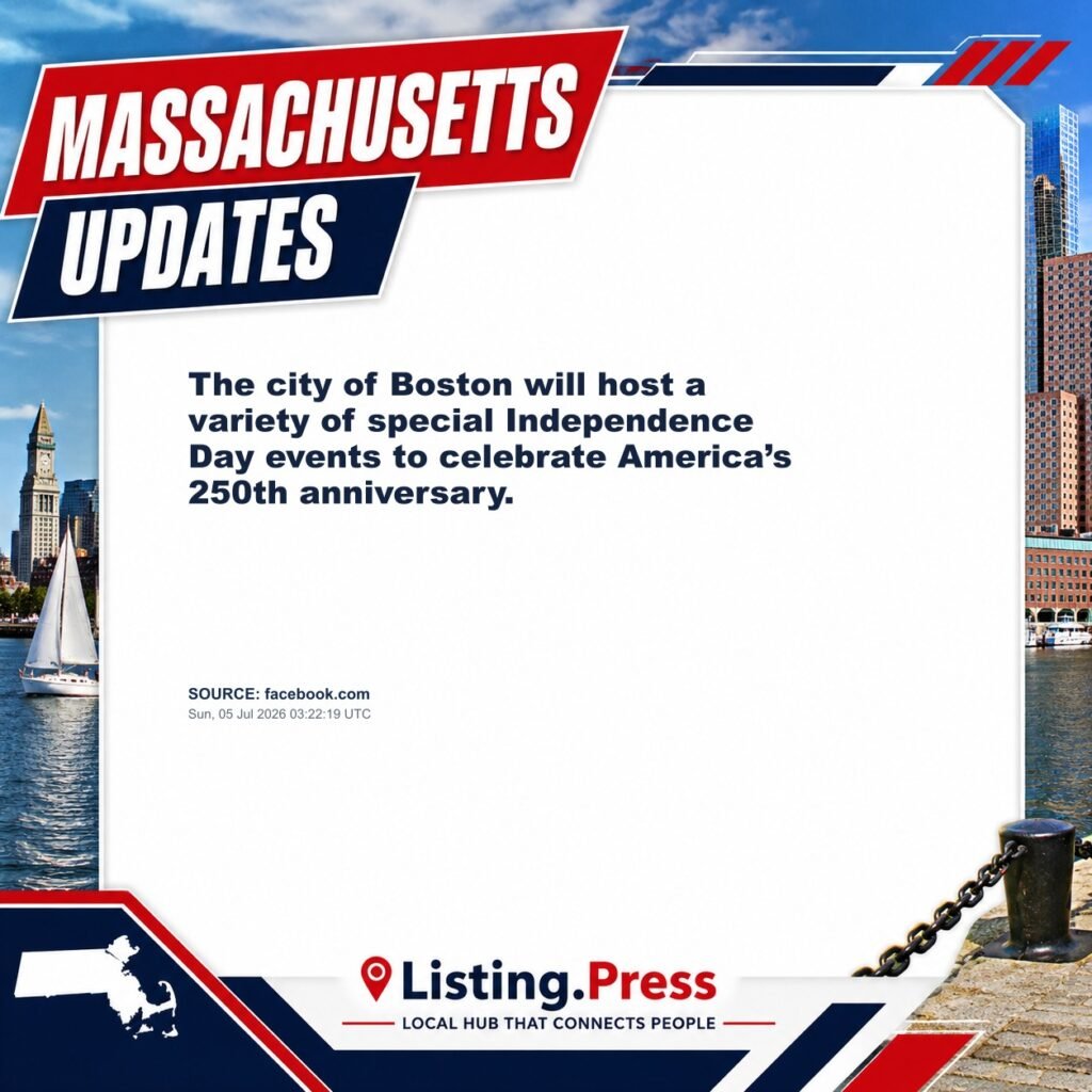 The city of Boston will host a variety of special Independence Day events to celebrate America’s 250th anniversary.