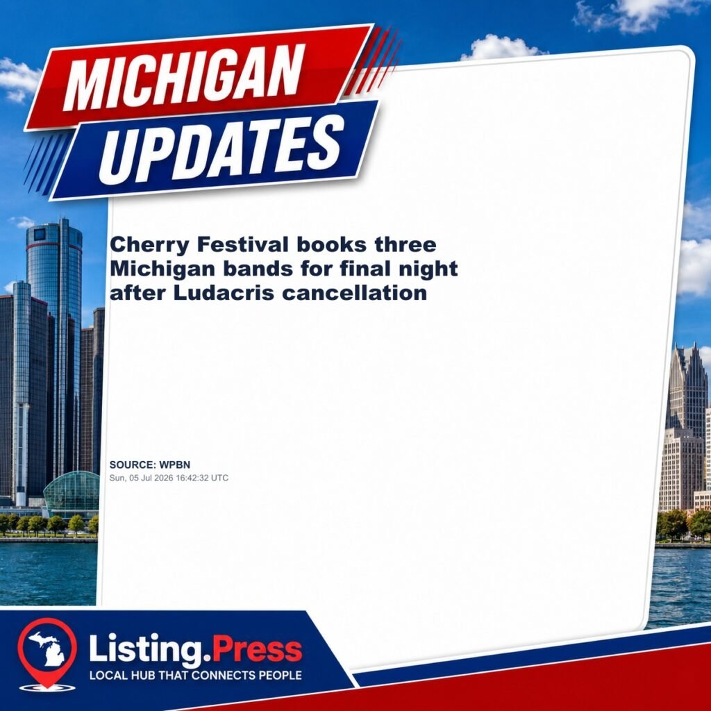Cherry Festival books three Michigan bands for final night after Ludacris cancellation