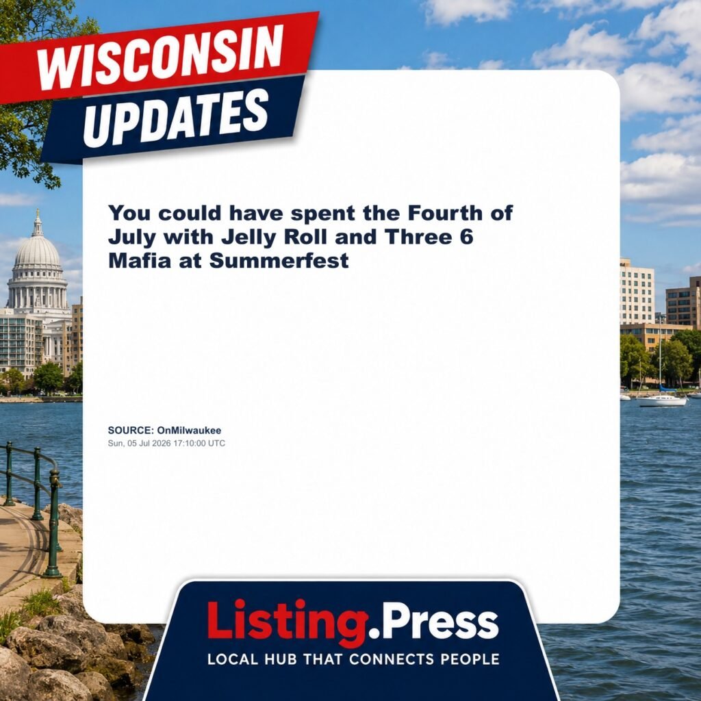 You could have spent the Fourth of July with Jelly Roll and Three 6 Mafia at Summerfest
