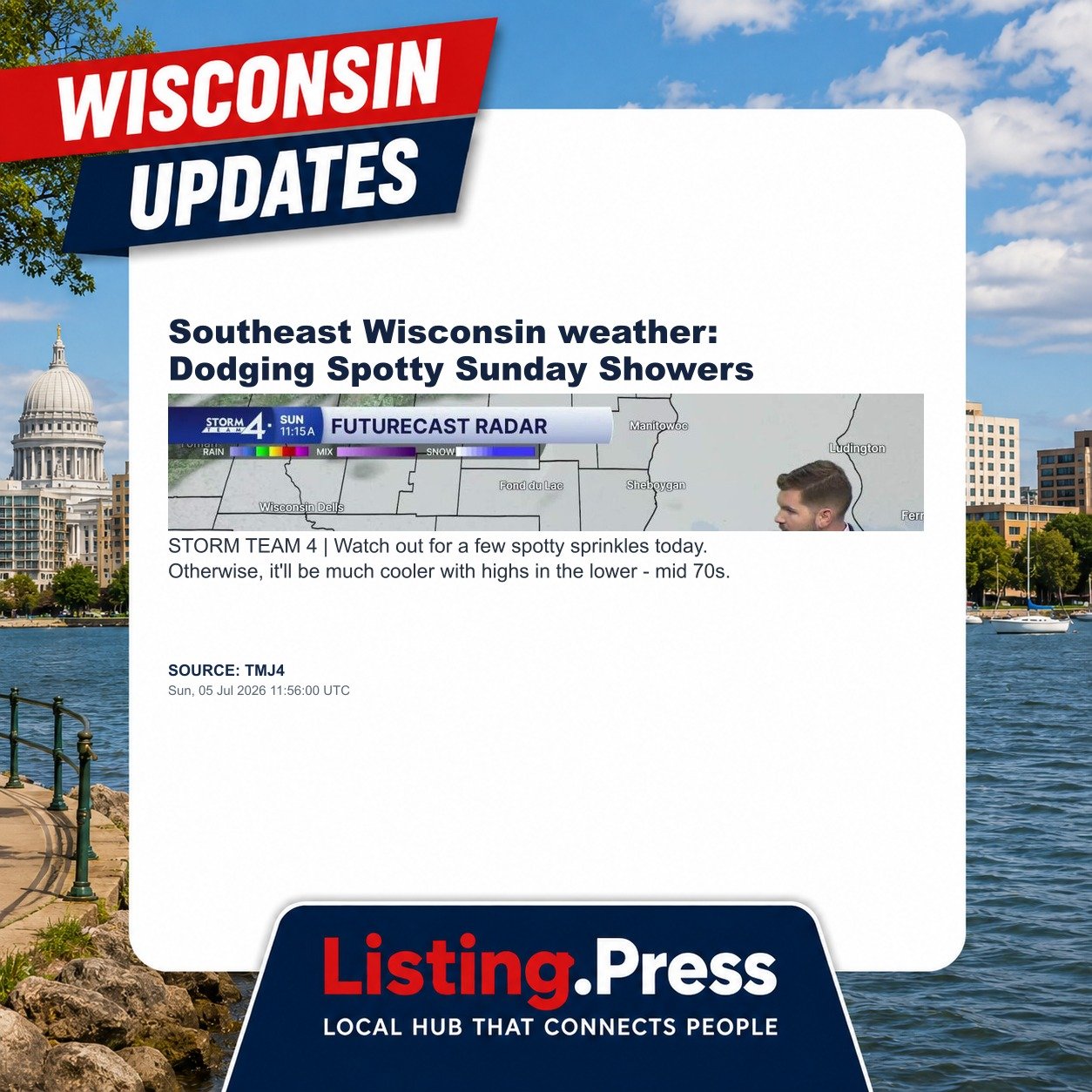 Southeast Wisconsin weather: Dodging Spotty Sunday Showers