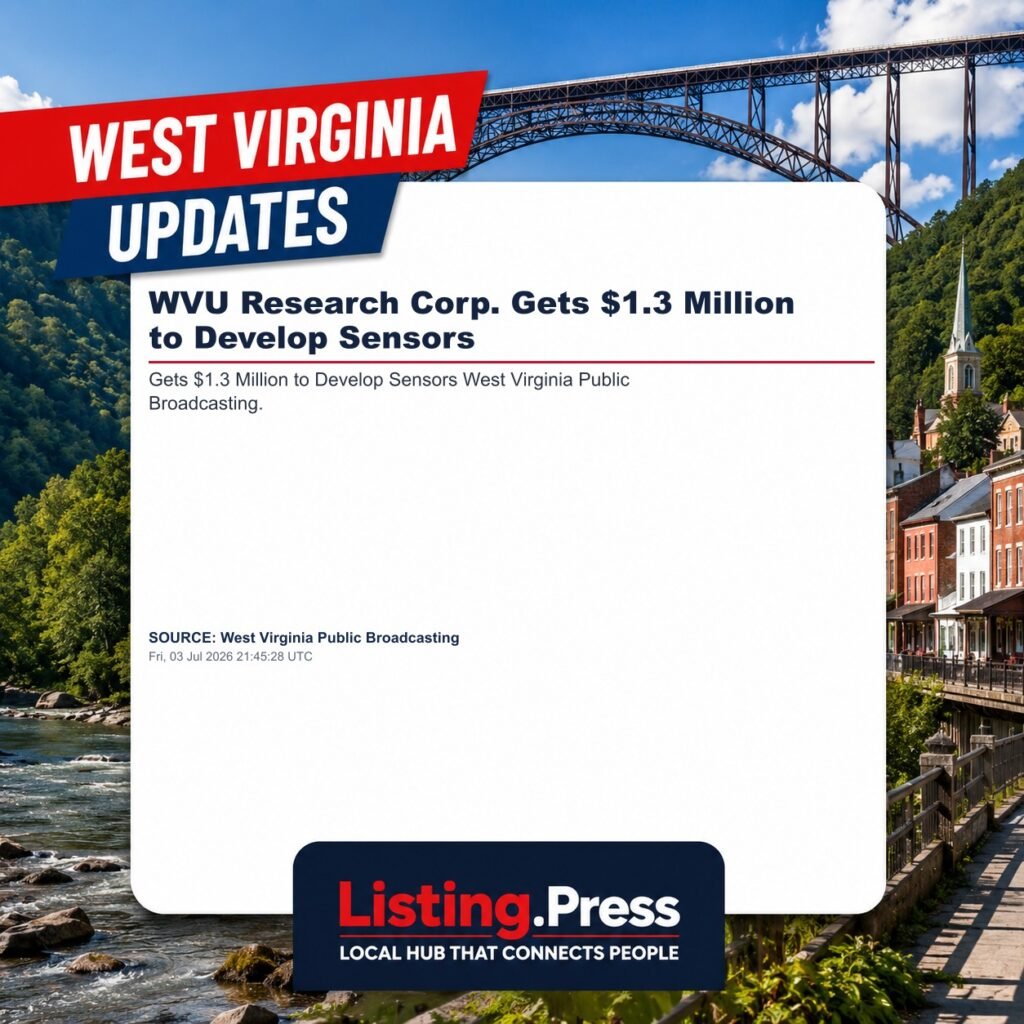 WVU Research Corp. Gets $1.3 Million to Develop Sensors