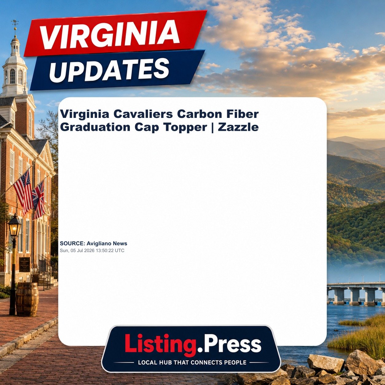 Virginia Cavaliers Carbon Fiber Graduation Cap Topper | Zazzle