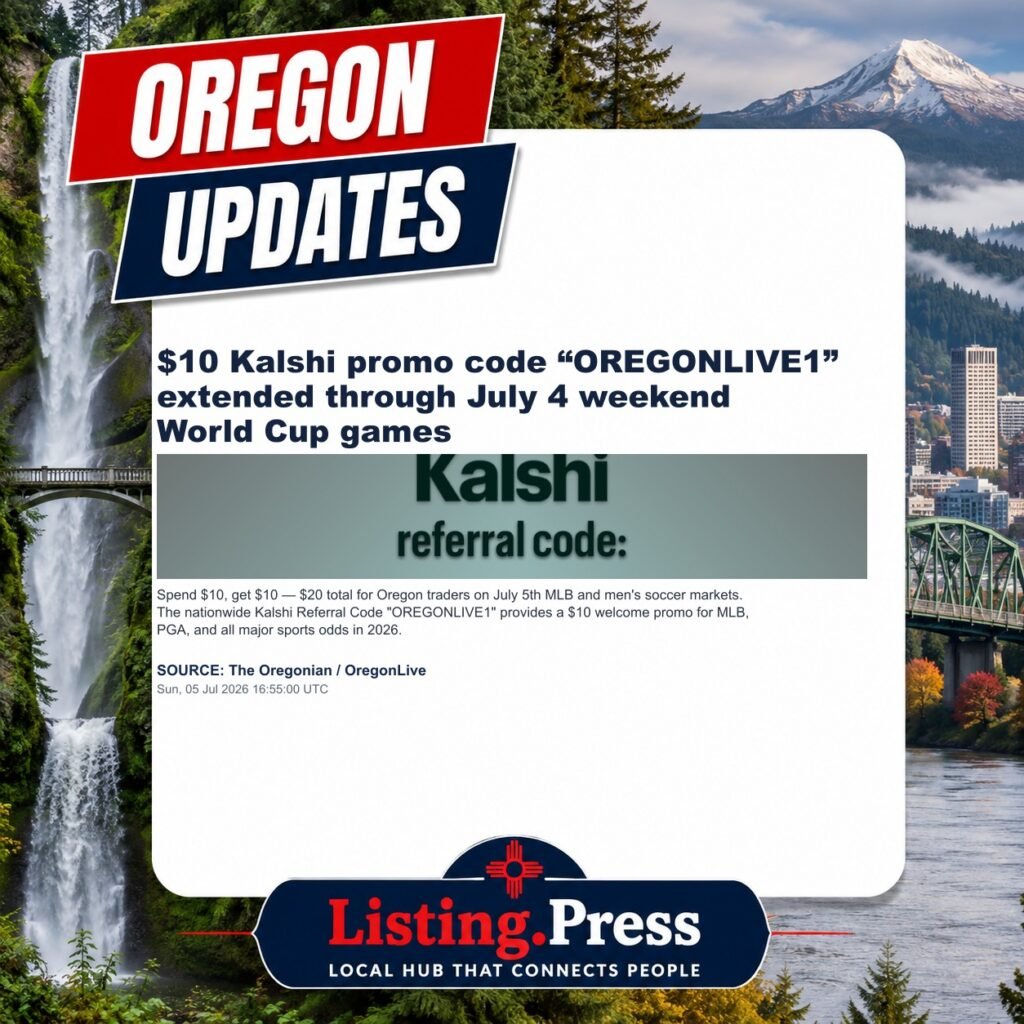 $10 Kalshi promo code “OREGONLIVE1” extended through July 4 weekend World Cup games