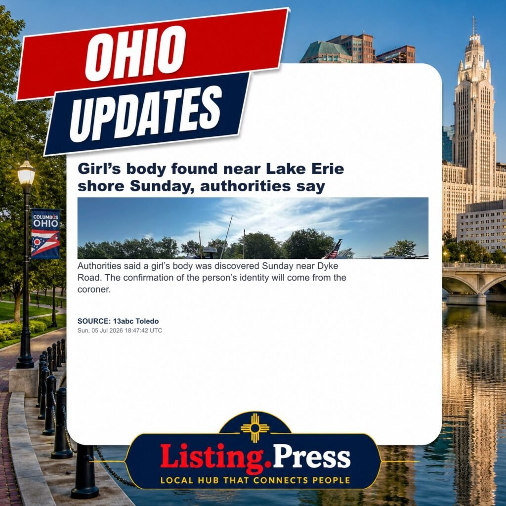 Girl’s body found near Lake Erie shore Sunday, authorities say