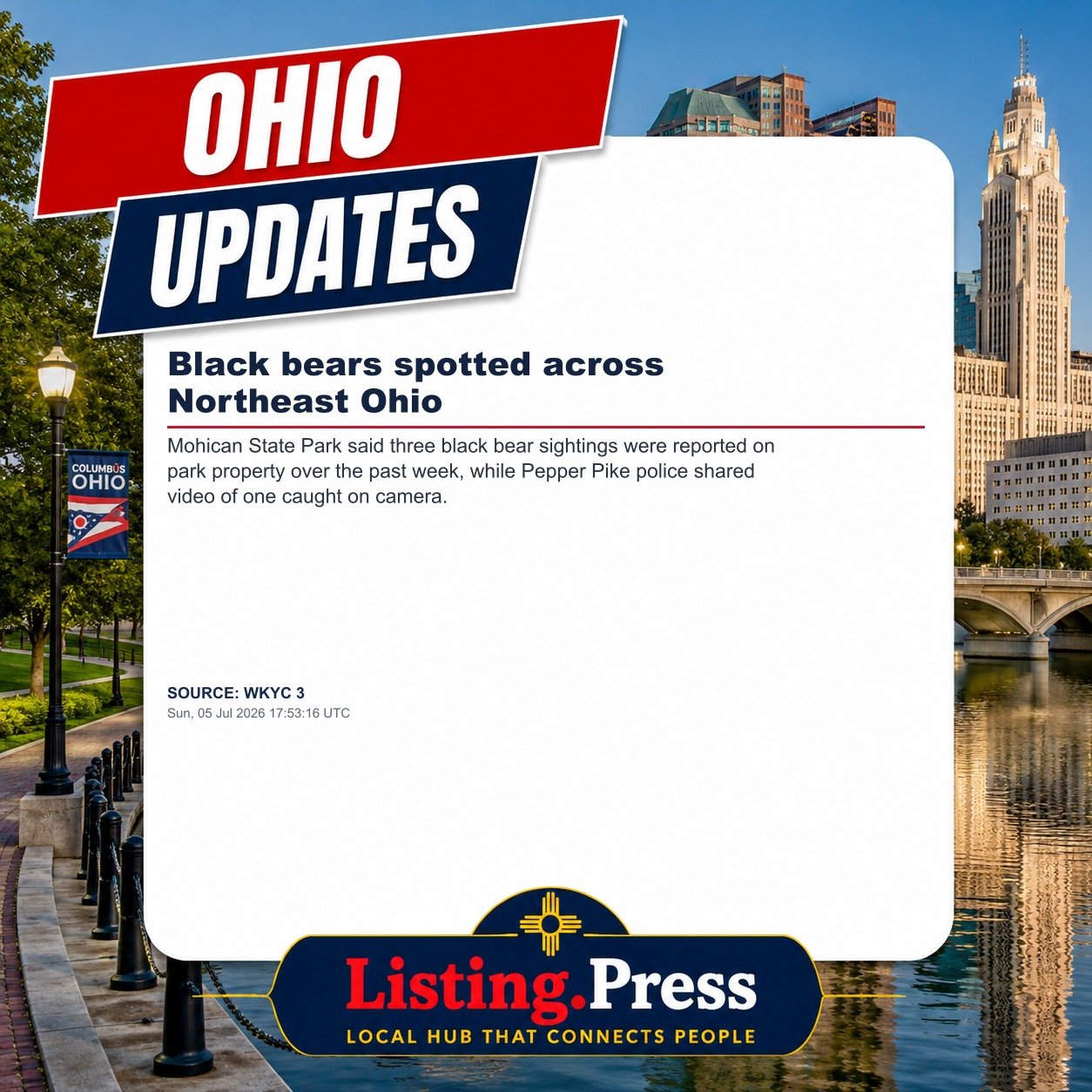 Black bears spotted across Northeast Ohio