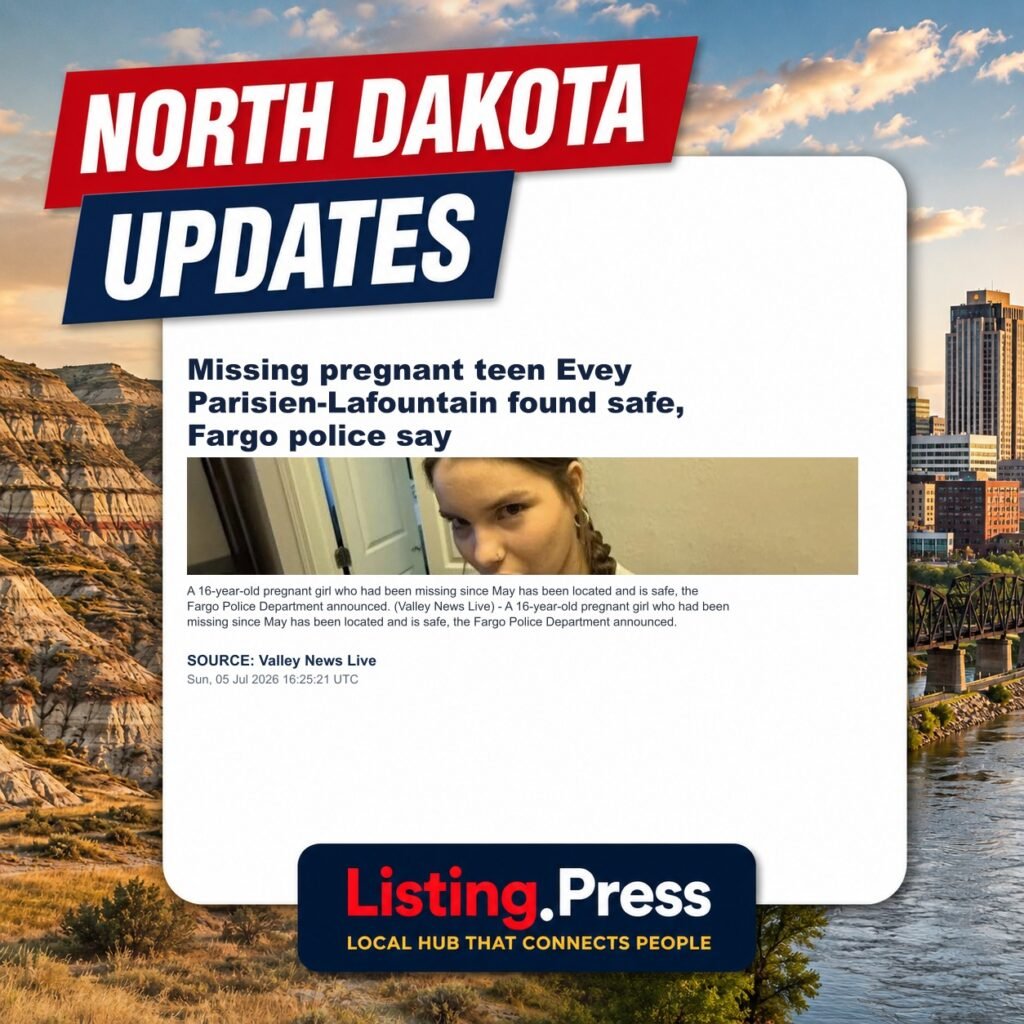Missing pregnant teen Evey Parisien-Lafountain found safe, Fargo police say