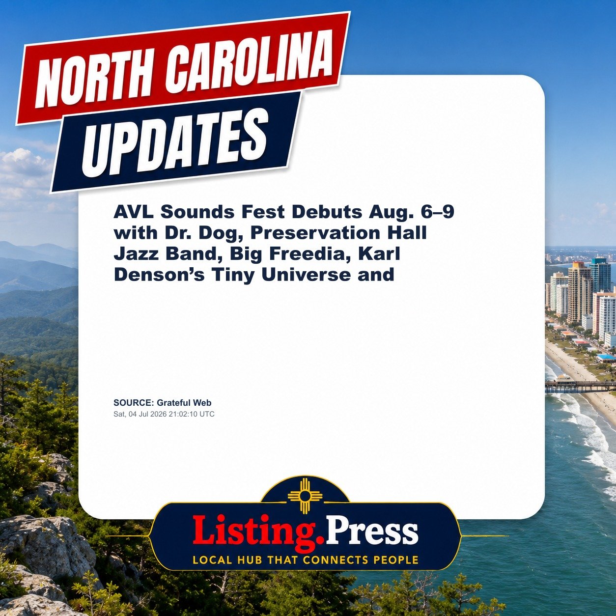 AVL Sounds Fest Debuts Aug. 6–9 with Dr. Dog, Preservation Hall Jazz Band, Big Freedia, Karl Denson’s Tiny Universe and 