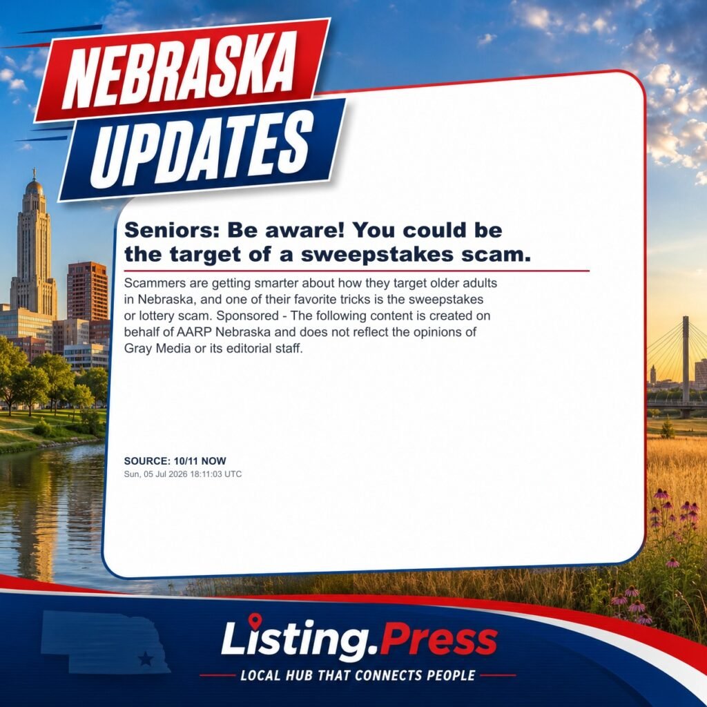 Seniors: Be aware! You could be the target of a sweepstakes scam.