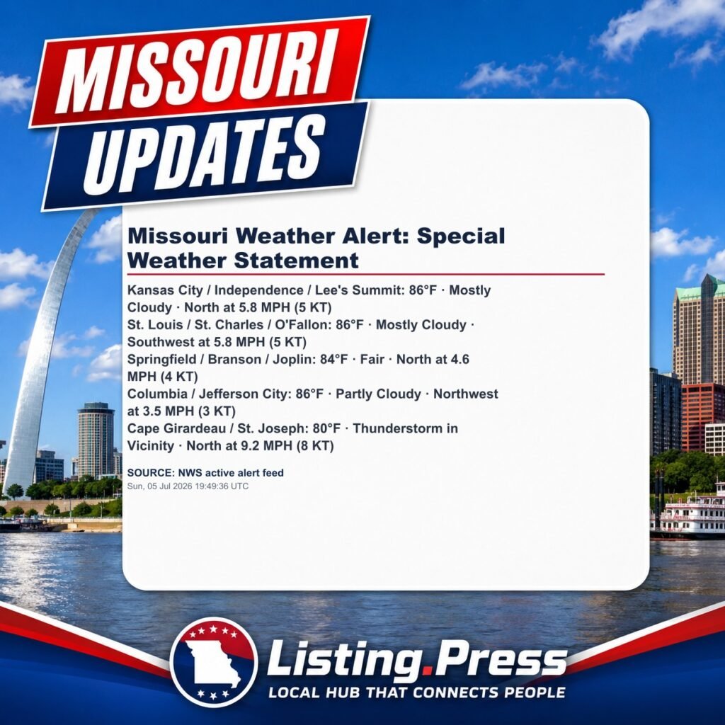 Missouri Weather Alert: Special Weather Statement