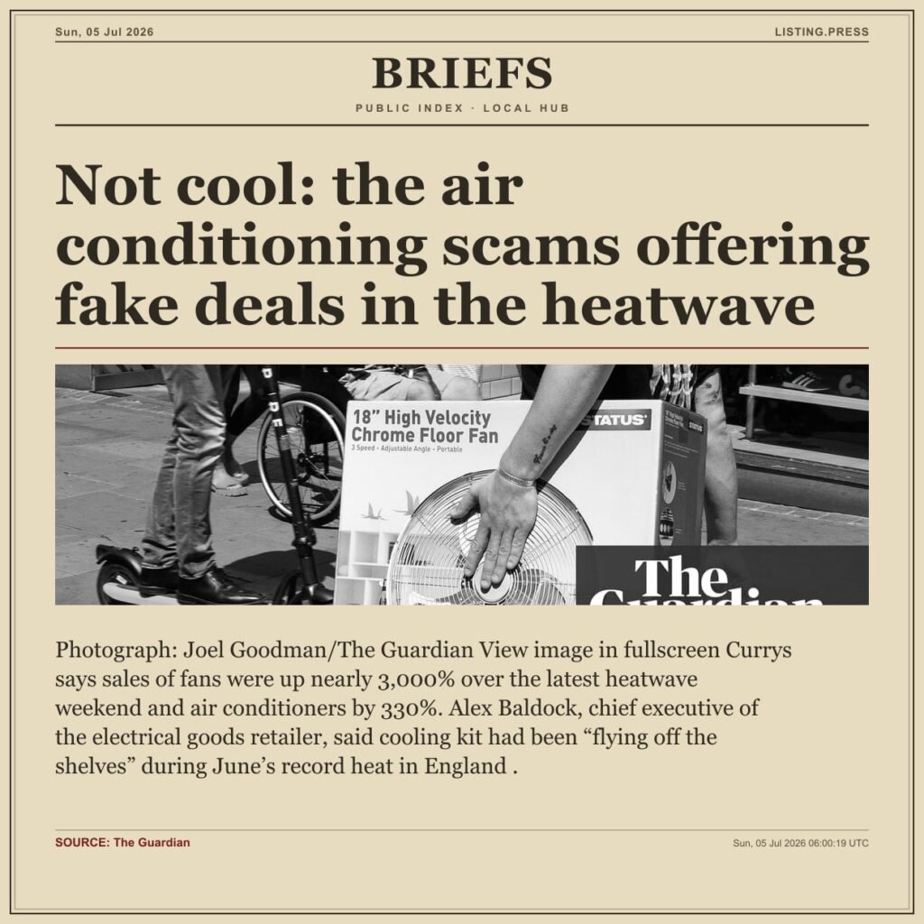 Not cool: the air conditioning scams offering fake deals in the heatwave
