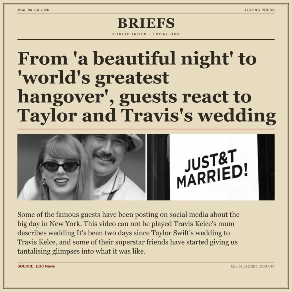From ‘a beautiful night’ to ‘world’s greatest hangover’, guests react to Taylor and Travis’s wedding