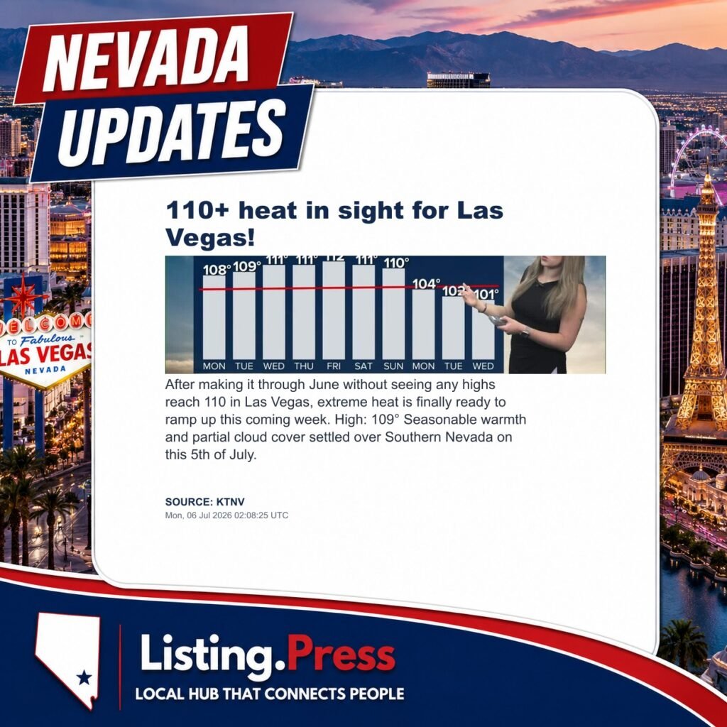 110+ heat in sight for Las Vegas!