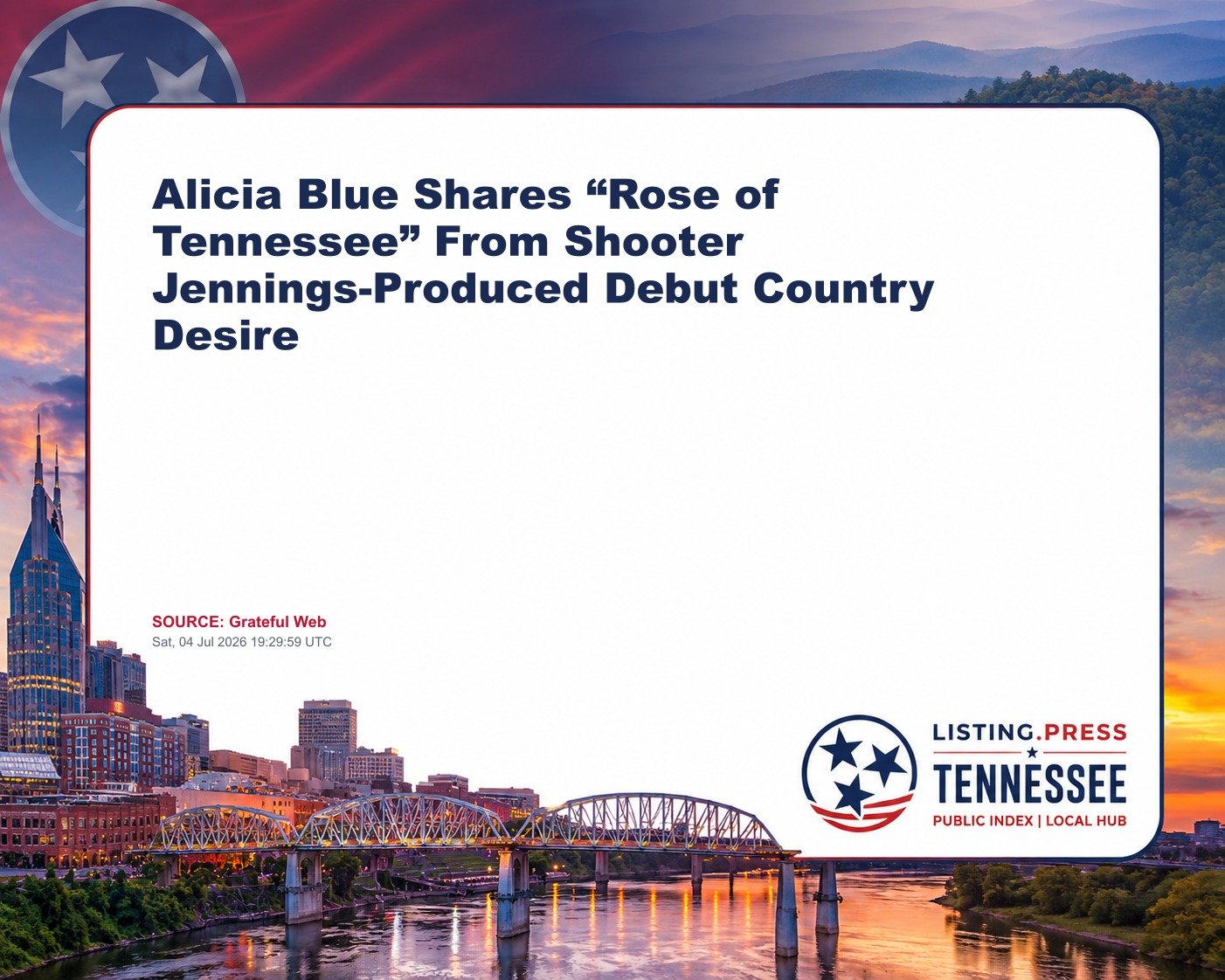 Alicia Blue Shares “Rose of Tennessee” From Shooter Jennings-Produced Debut Country Desire