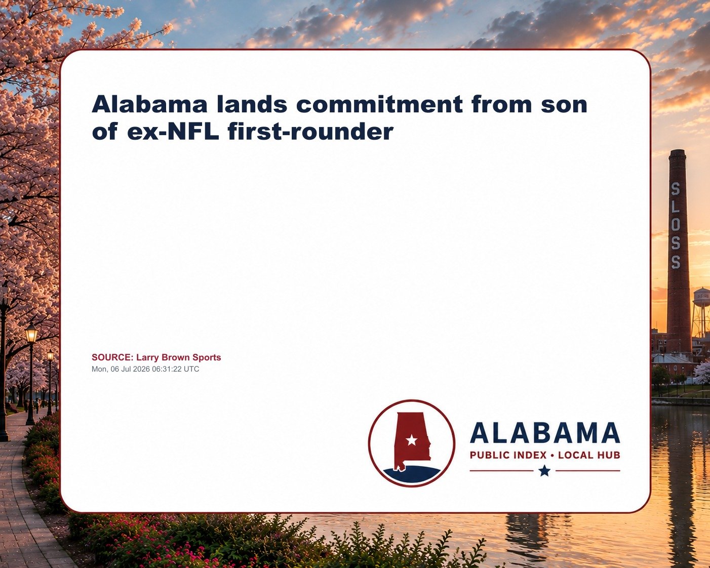 Alabama lands commitment from son of ex-NFL first-rounder