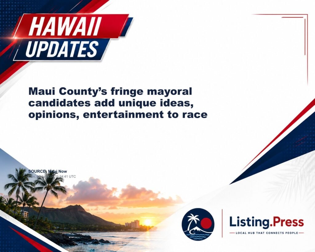 Maui County’s fringe mayoral candidates add unique ideas, opinions, entertainment to race