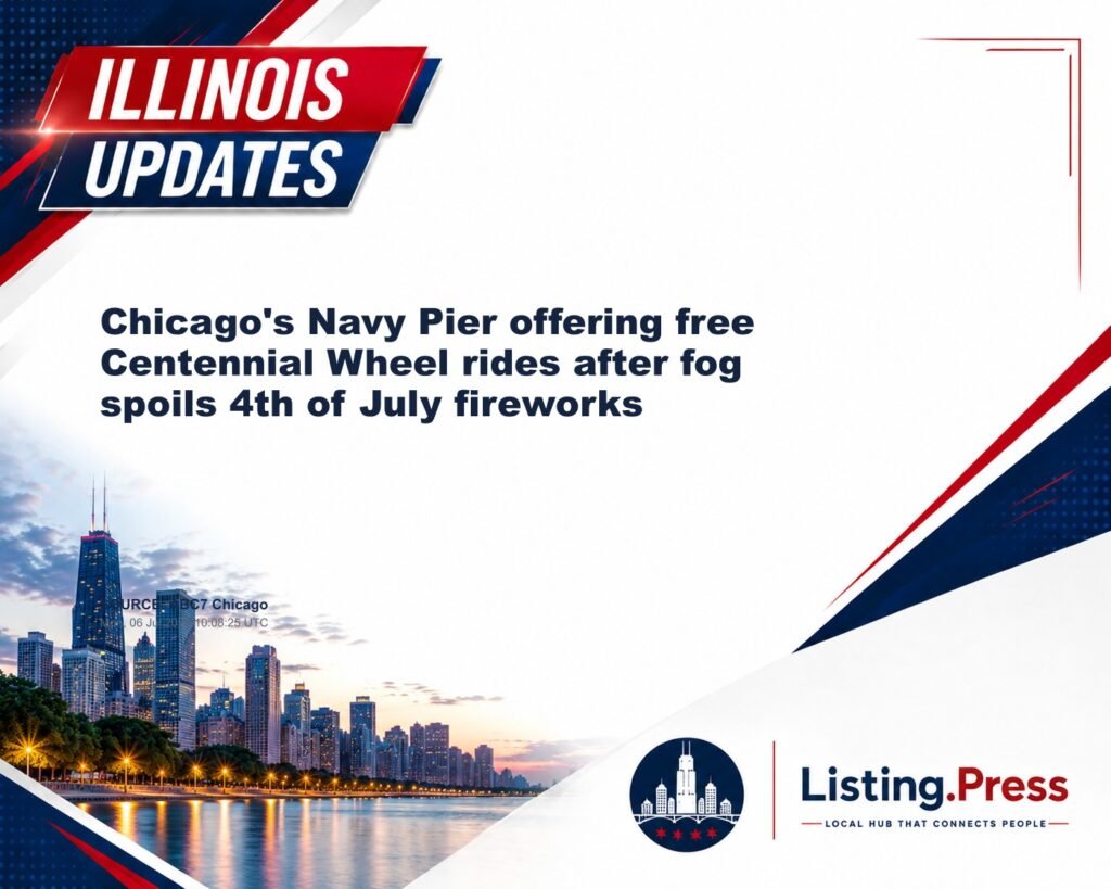 Chicago’s Navy Pier offering free Centennial Wheel rides after fog spoils 4th of July fireworks