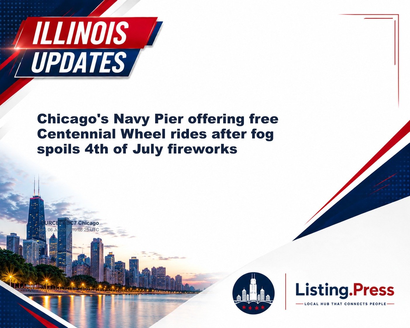 Chicago's Navy Pier offering free Centennial Wheel rides after fog spoils 4th of July fireworks