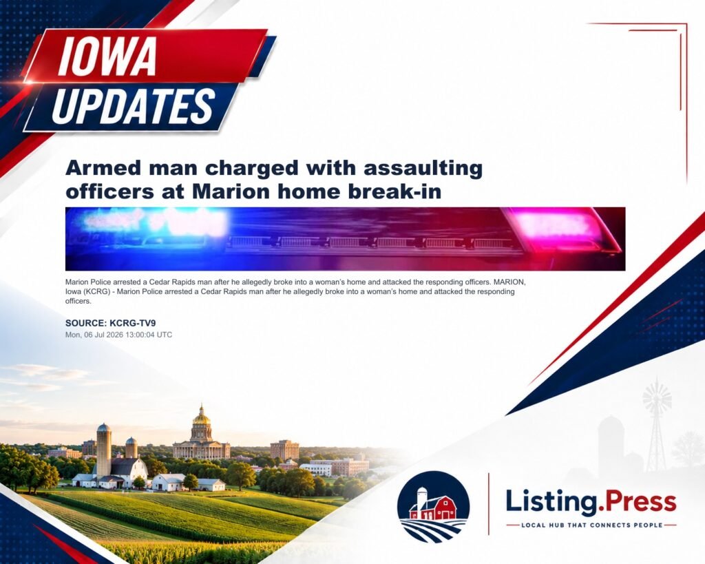 Armed man charged with assaulting officers at Marion home break-in