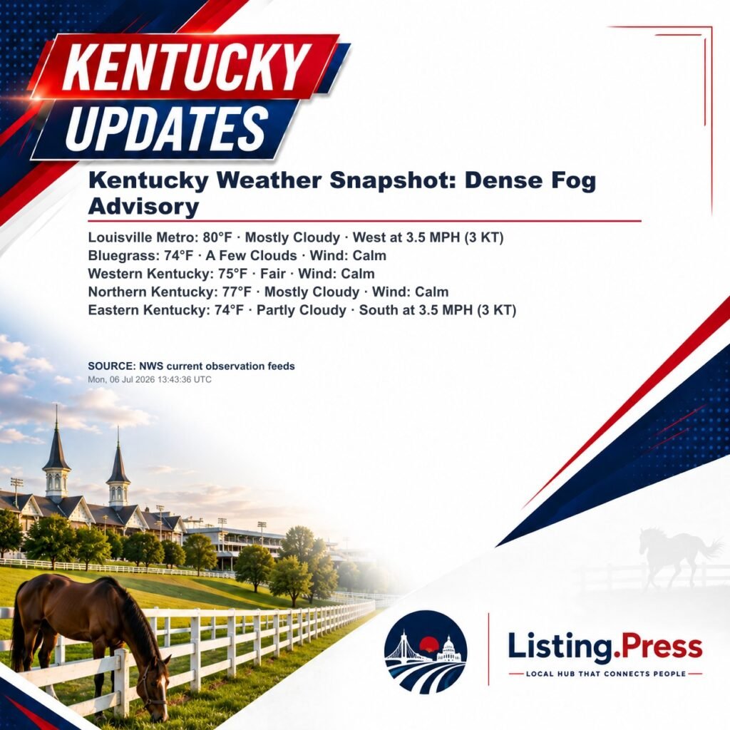 Kentucky Weather Snapshot: Dense Fog Advisory