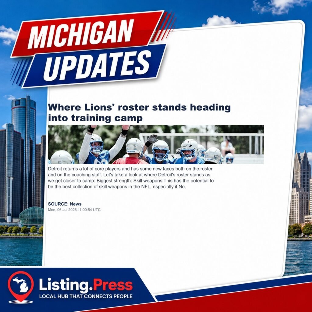 Where Lions’ roster stands heading into training camp