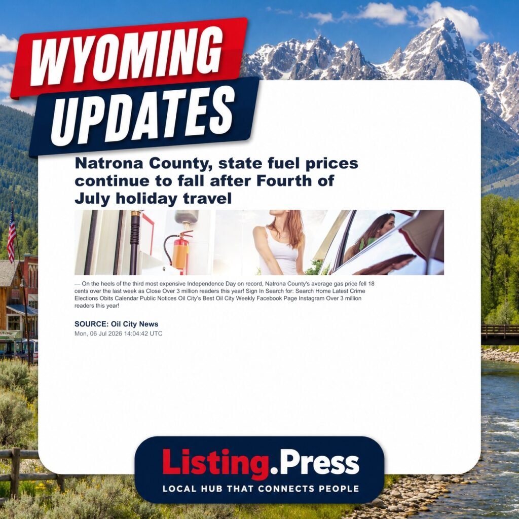 Natrona County, state fuel prices continue to fall after Fourth of July holiday travel